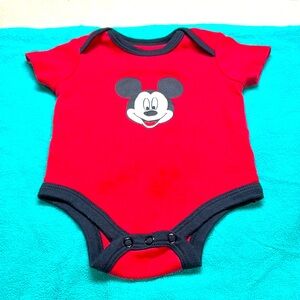 Disney Red and Black Mickey Mouse Bodysuit